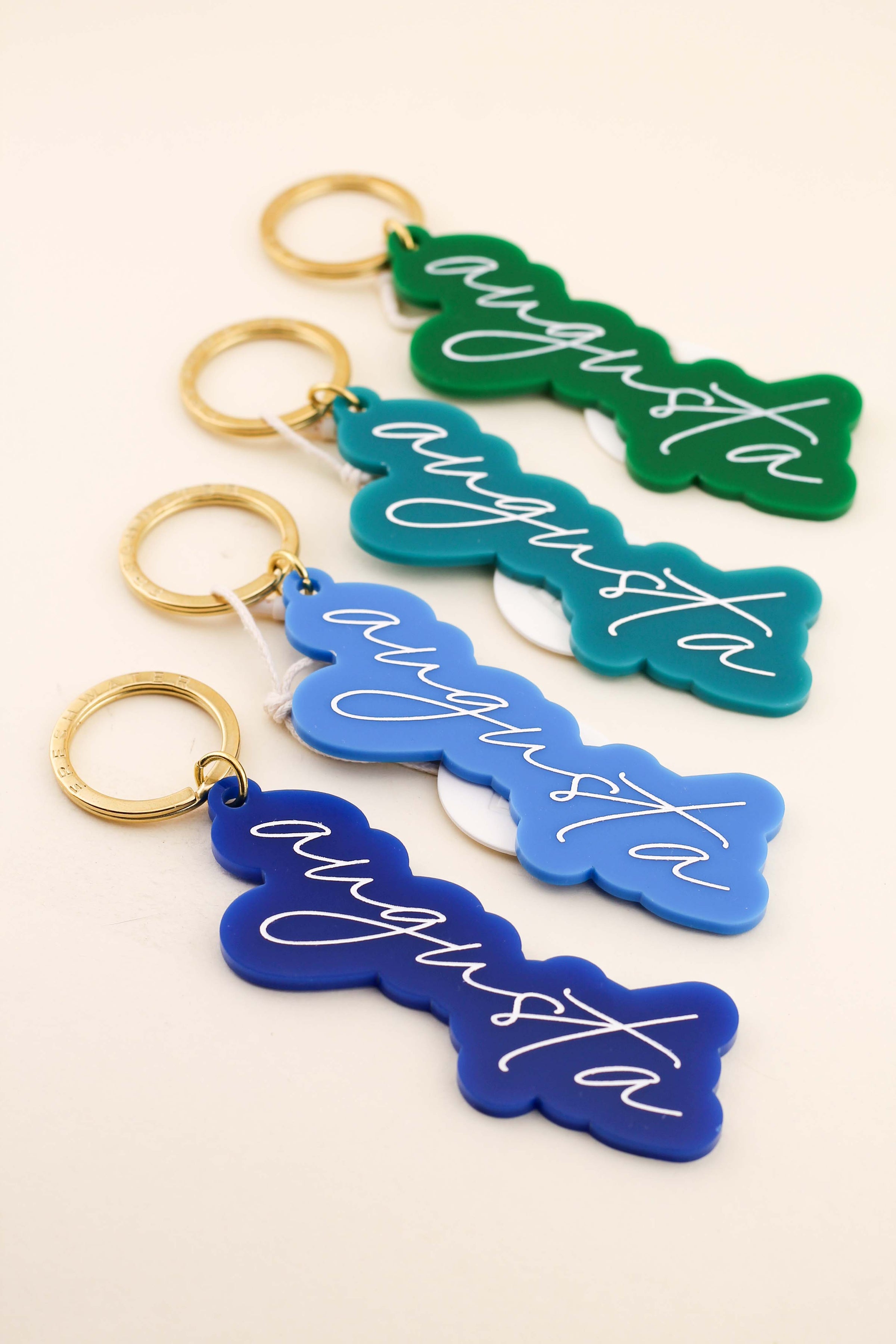 chatham Cursive Keychain: Butter Yellow, Keychain with Hang Tag